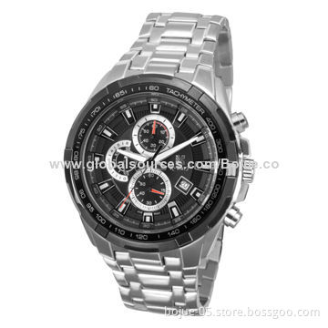 Silver Business Style Jewelry Watches with 3ATM Waterproof, Six Stitches Japan Movement